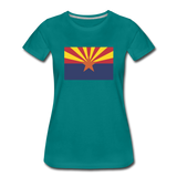 Arizona Flag - Women’s Premium T-Shirt - teal