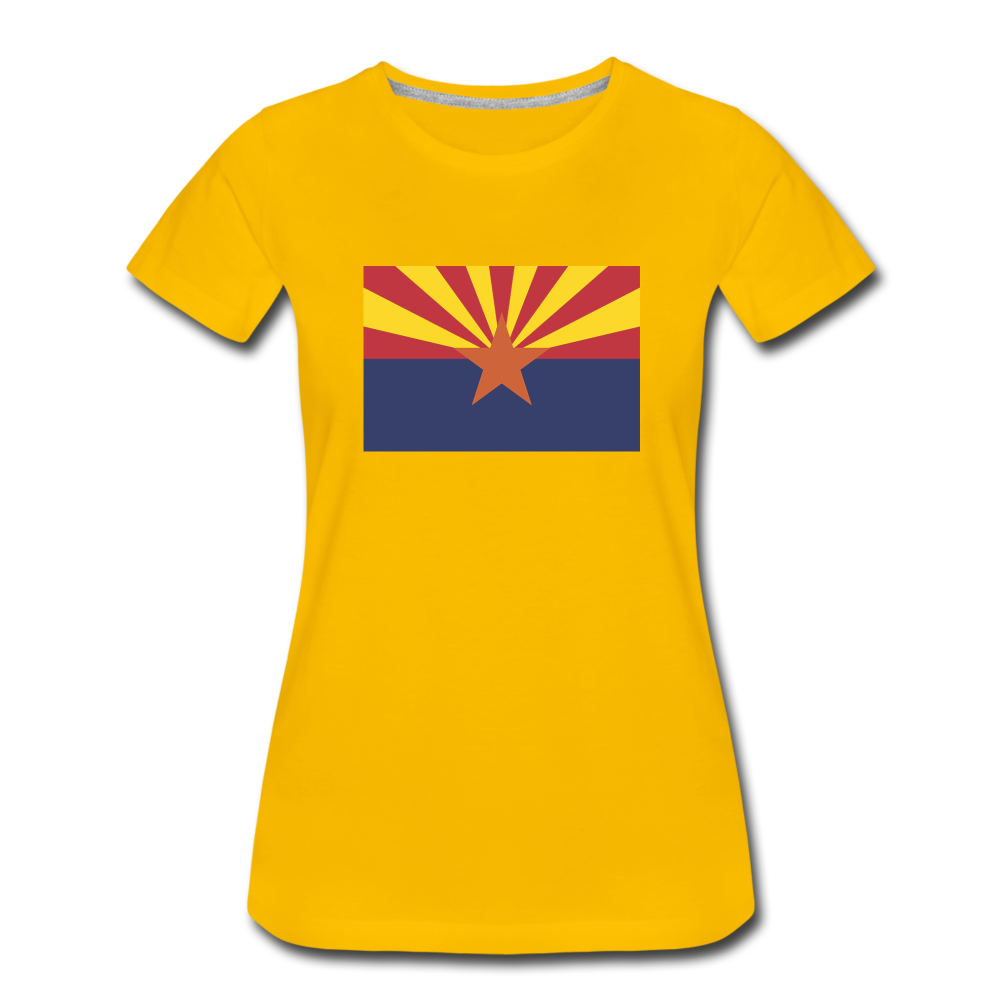 Arizona Flag - Women’s Premium T-Shirt - sun yellow