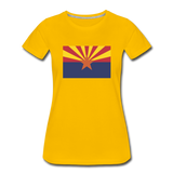 Arizona Flag - Women’s Premium T-Shirt - sun yellow