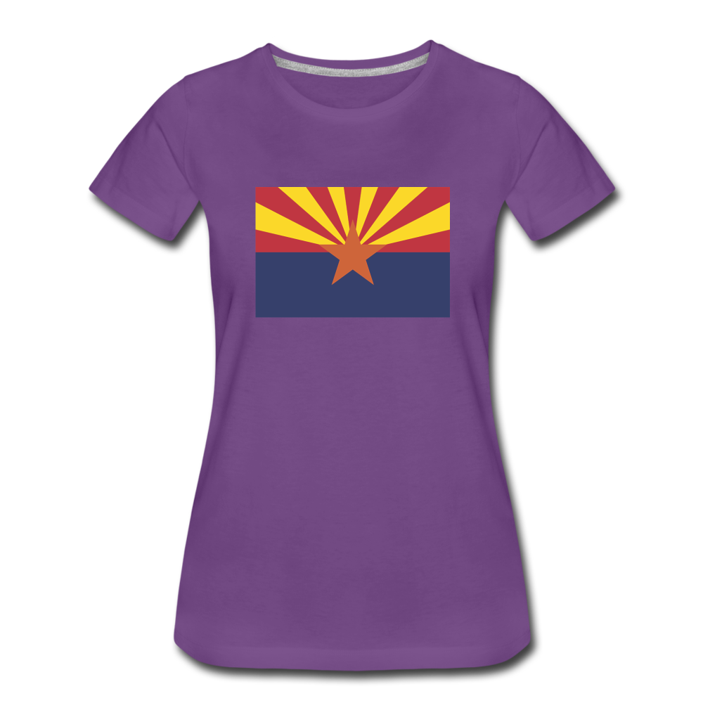 Arizona Flag - Women’s Premium T-Shirt - purple