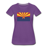 Arizona Flag - Women’s Premium T-Shirt - purple