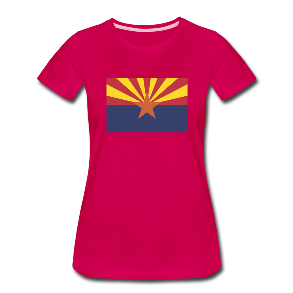 Arizona Flag - Women’s Premium T-Shirt - dark pink