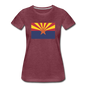 Arizona Flag - Women’s Premium T-Shirt - heather burgundy