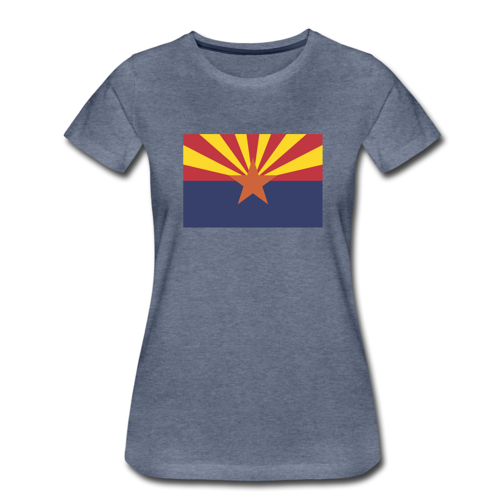 Arizona Flag - Women’s Premium T-Shirt - heather blue