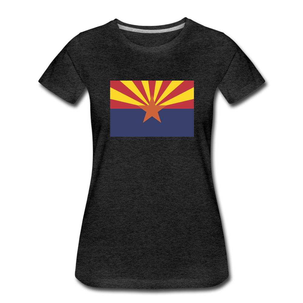 Arizona Flag - Women’s Premium T-Shirt - charcoal gray