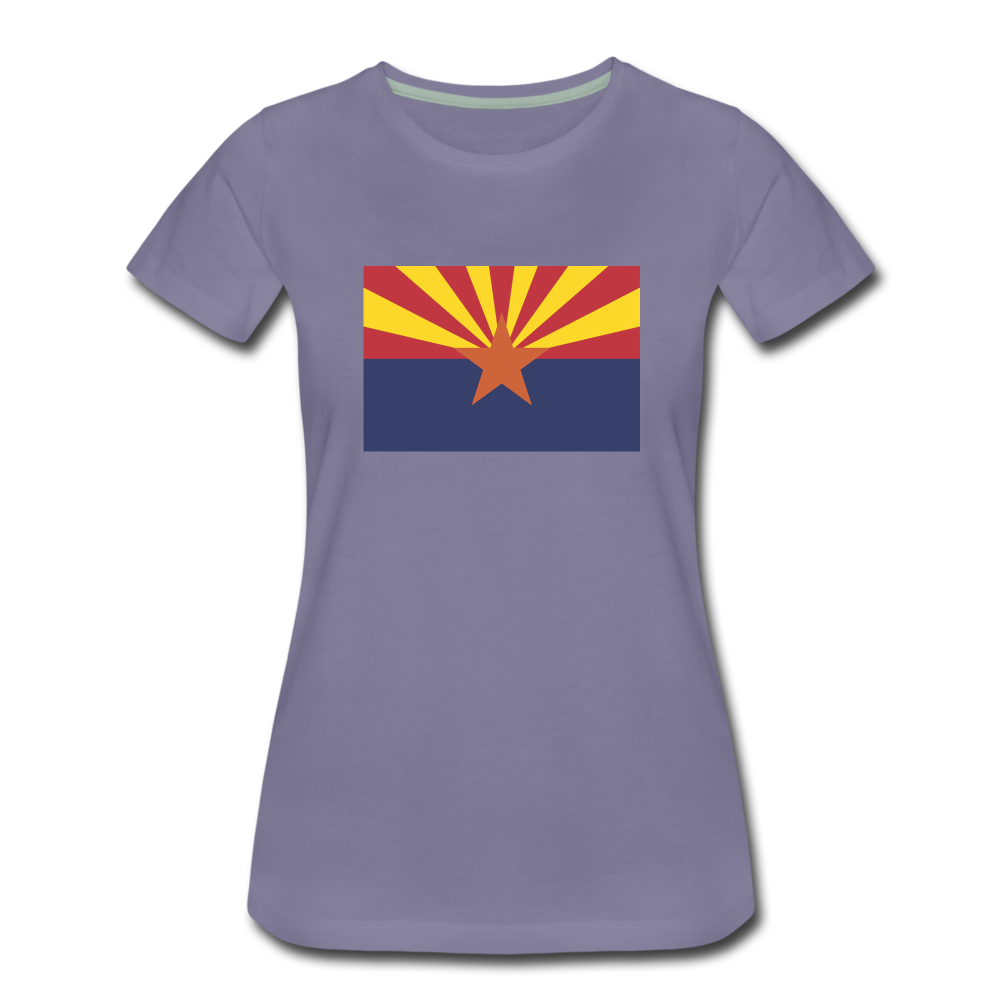 Arizona Flag - Women’s Premium T-Shirt - washed violet