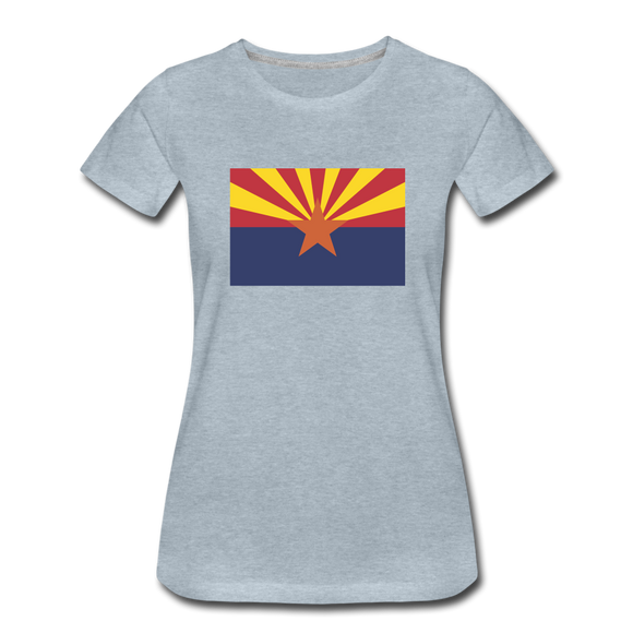 Arizona Flag - Women’s Premium T-Shirt - heather ice blue