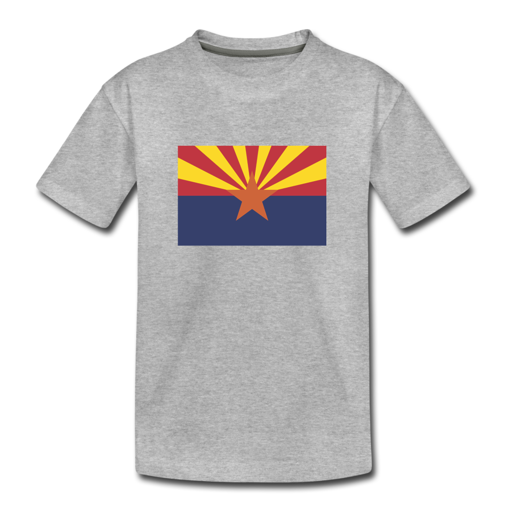 Arizona Flag - Kids' Premium T-Shirt - heather gray