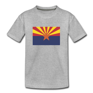 Arizona Flag - Kids' Premium T-Shirt - heather gray