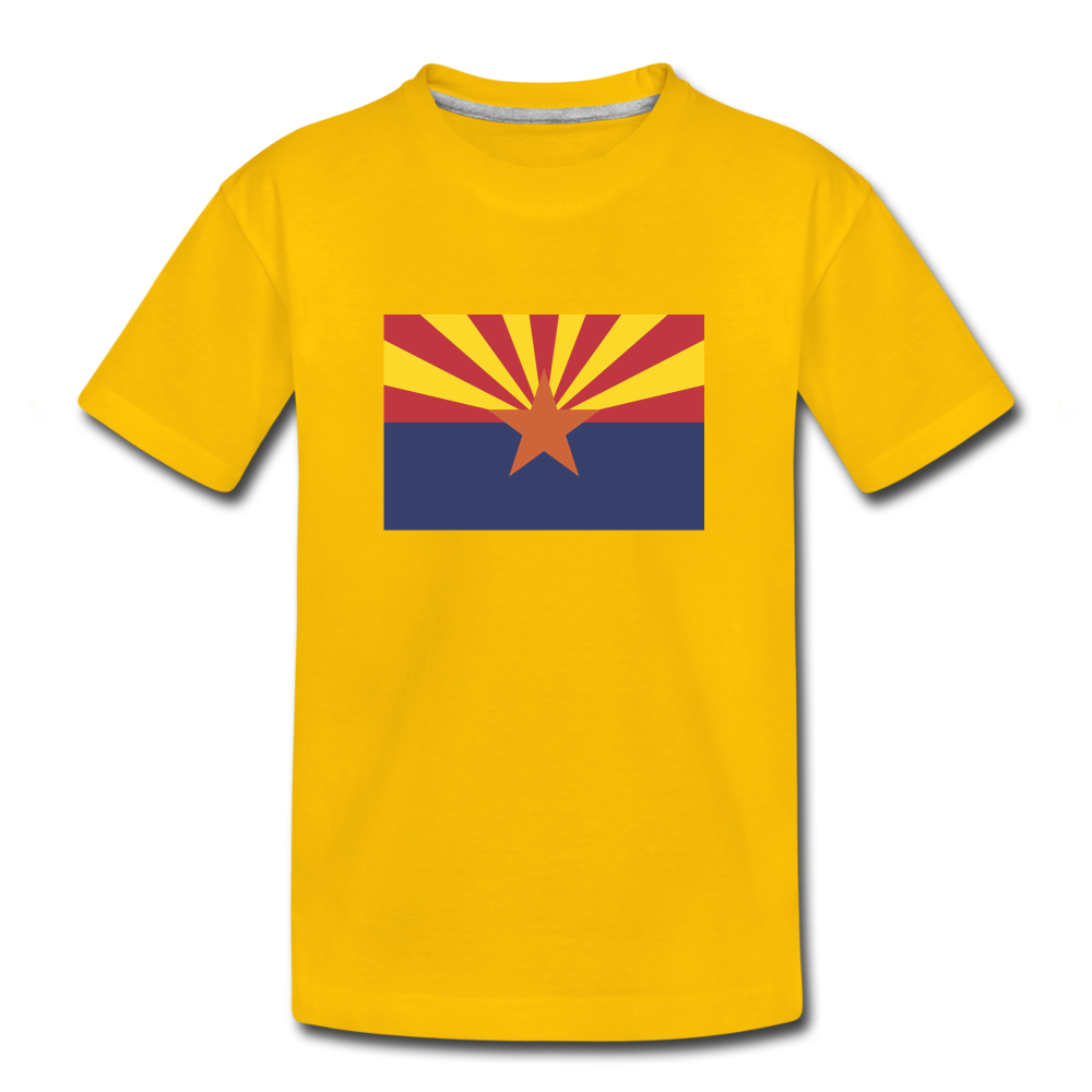 Arizona Flag - Kids' Premium T-Shirt - sun yellow