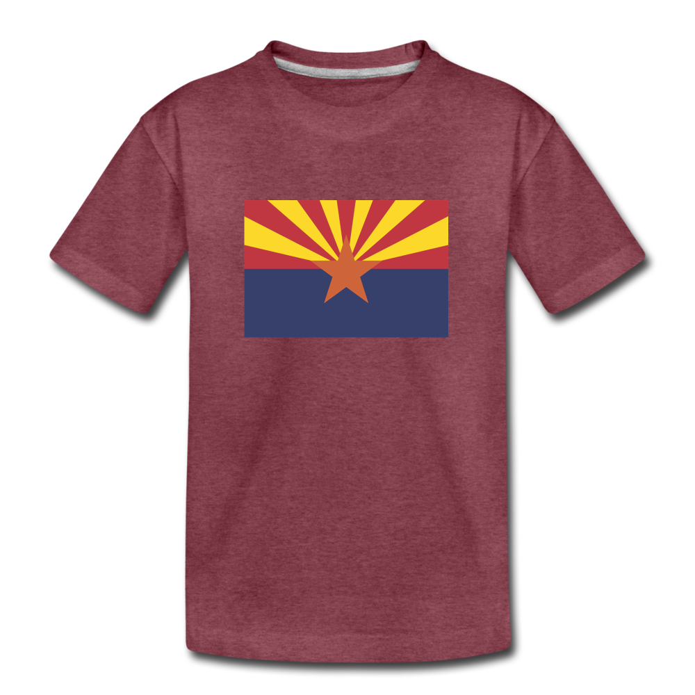 Arizona Flag - Kids' Premium T-Shirt - heather burgundy