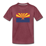 Arizona Flag - Kids' Premium T-Shirt - heather burgundy