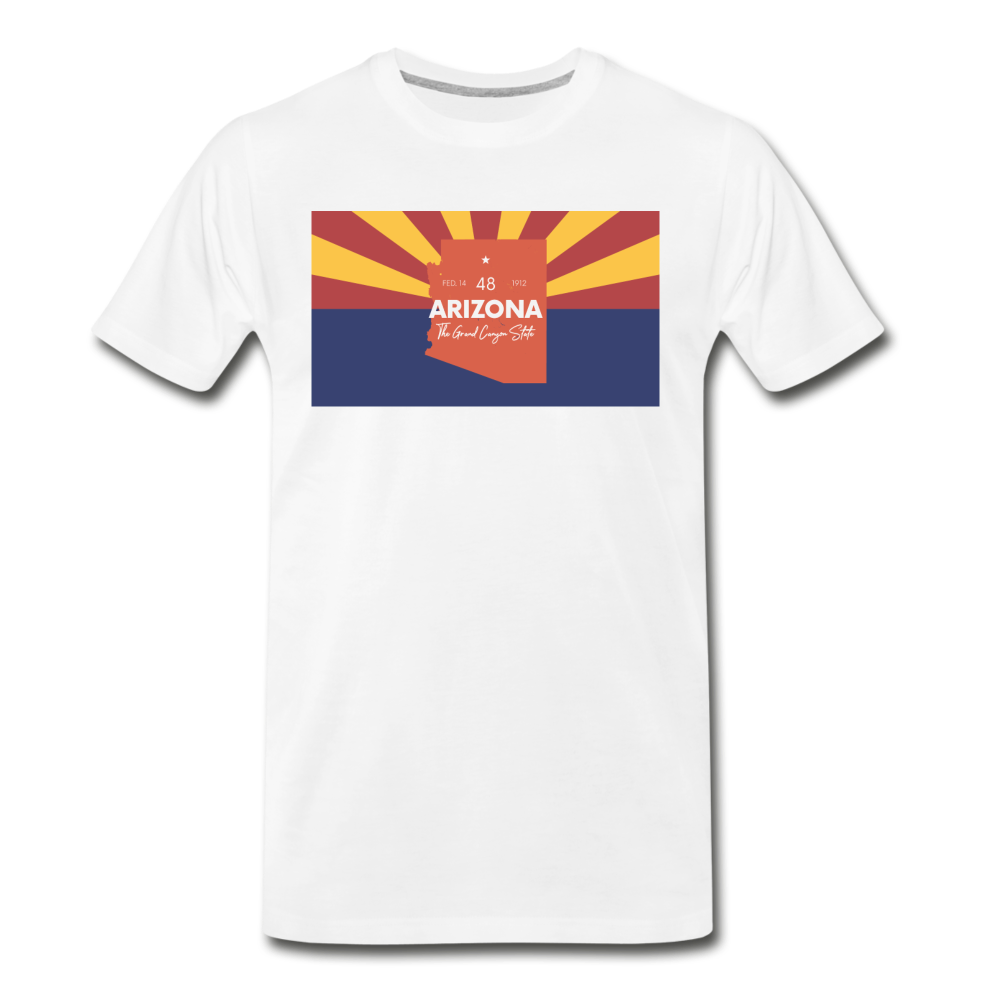 Arizona Info Map - Men's Premium T-Shirt - white