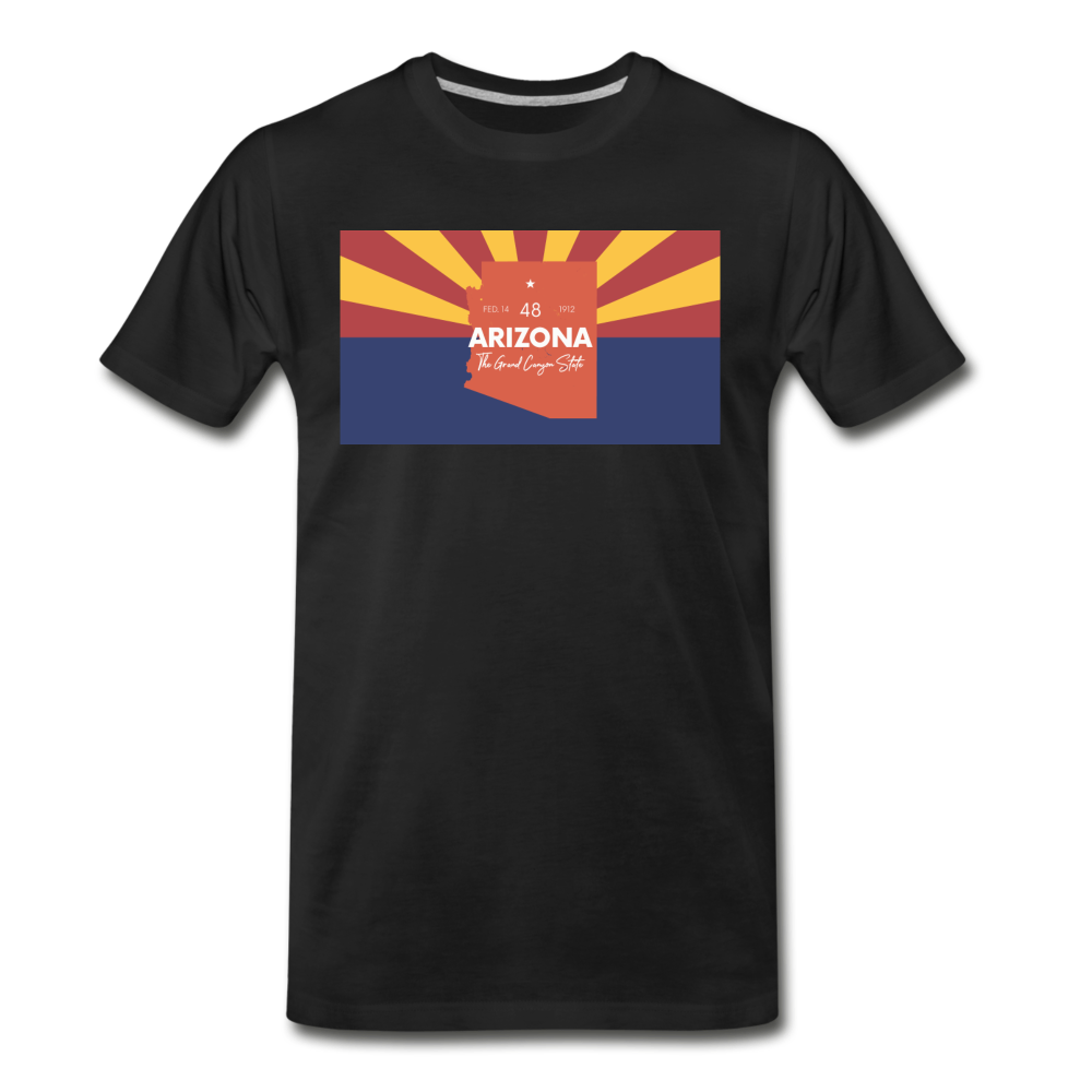 Arizona Info Map - Men's Premium T-Shirt - black