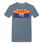 Arizona Info Map - Men's Premium T-Shirt - steel blue