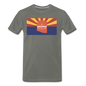 Arizona Info Map - Men's Premium T-Shirt - asphalt gray