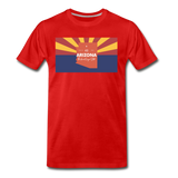 Arizona Info Map - Men's Premium T-Shirt - red
