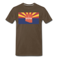 Arizona Info Map - Men's Premium T-Shirt - noble brown