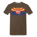 Arizona Info Map - Men's Premium T-Shirt - noble brown
