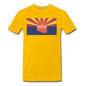 Arizona Info Map - Men's Premium T-Shirt - sun yellow