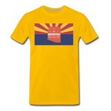 Arizona Info Map - Men's Premium T-Shirt - sun yellow