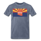 Arizona Info Map - Men's Premium T-Shirt - heather blue