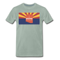 Arizona Info Map - Men's Premium T-Shirt - steel green