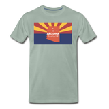 Arizona Info Map - Men's Premium T-Shirt - steel green