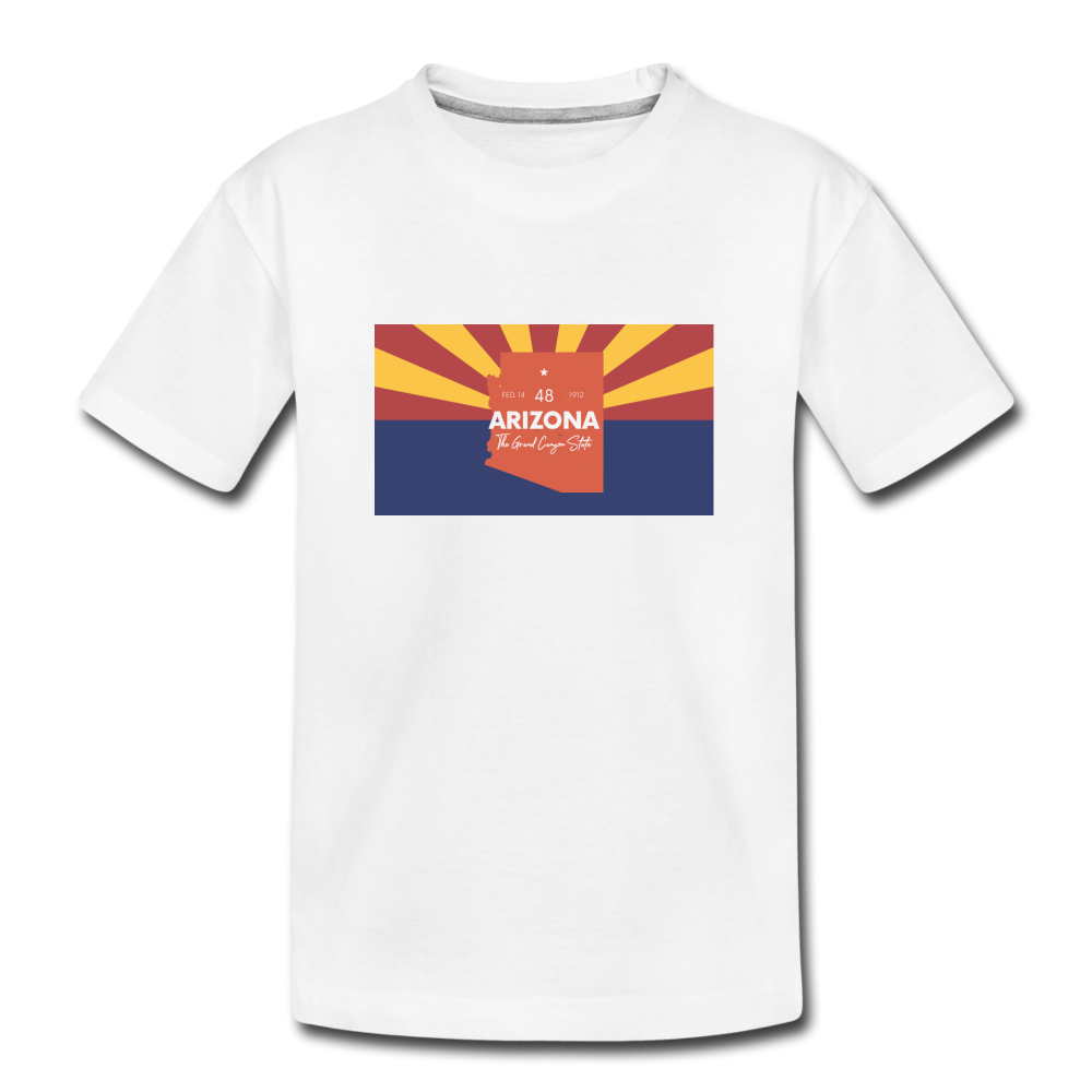 Arizona Info Map - Kids' Premium T-Shirt - white