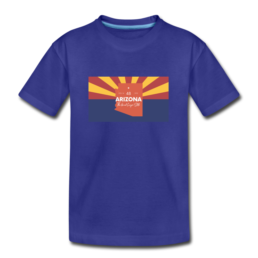 Arizona Info Map - Kids' Premium T-Shirt - royal blue