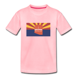 Arizona Info Map - Kids' Premium T-Shirt - pink