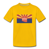 Arizona Info Map - Kids' Premium T-Shirt - sun yellow
