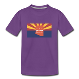 Arizona Info Map - Kids' Premium T-Shirt - purple