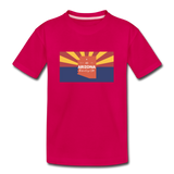 Arizona Info Map - Kids' Premium T-Shirt - dark pink