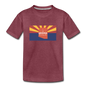 Arizona Info Map - Kids' Premium T-Shirt - heather burgundy