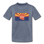 Arizona Info Map - Kids' Premium T-Shirt - heather blue