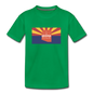 Arizona Info Map - Kids' Premium T-Shirt - kelly green