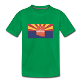 Arizona Info Map - Kids' Premium T-Shirt - kelly green