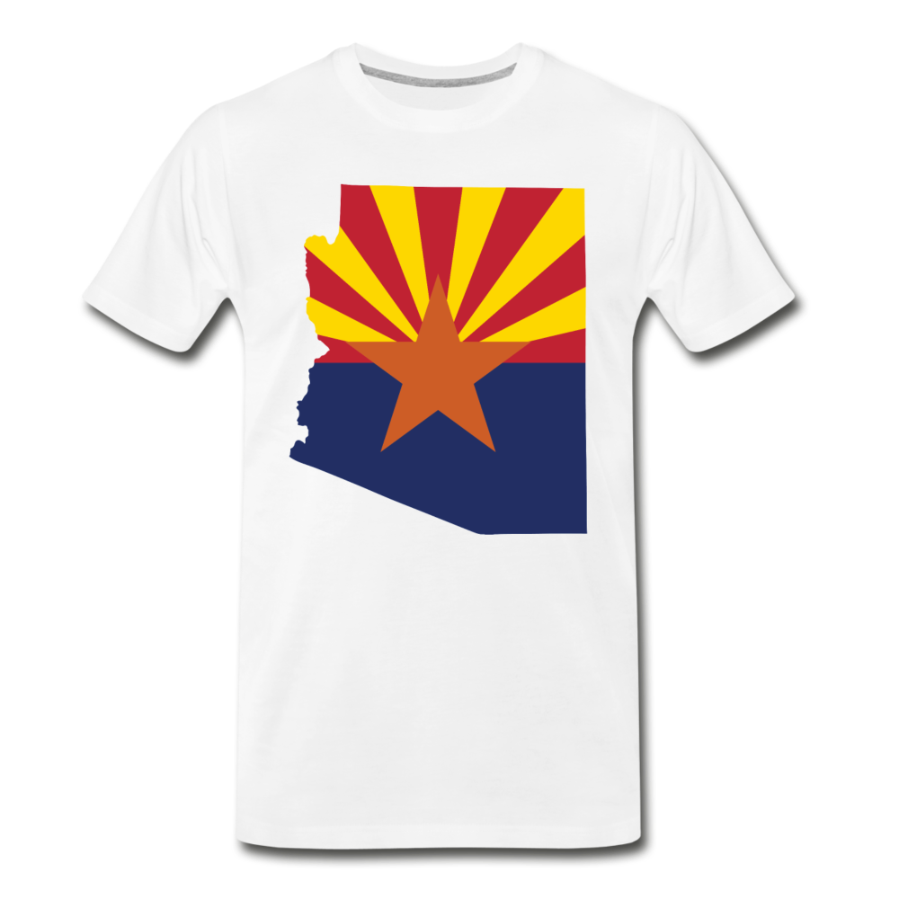 Arizona Info Map - Men's Premium T-Shirt - white