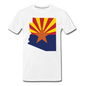 Arizona Info Map - Men's Premium T-Shirt - white