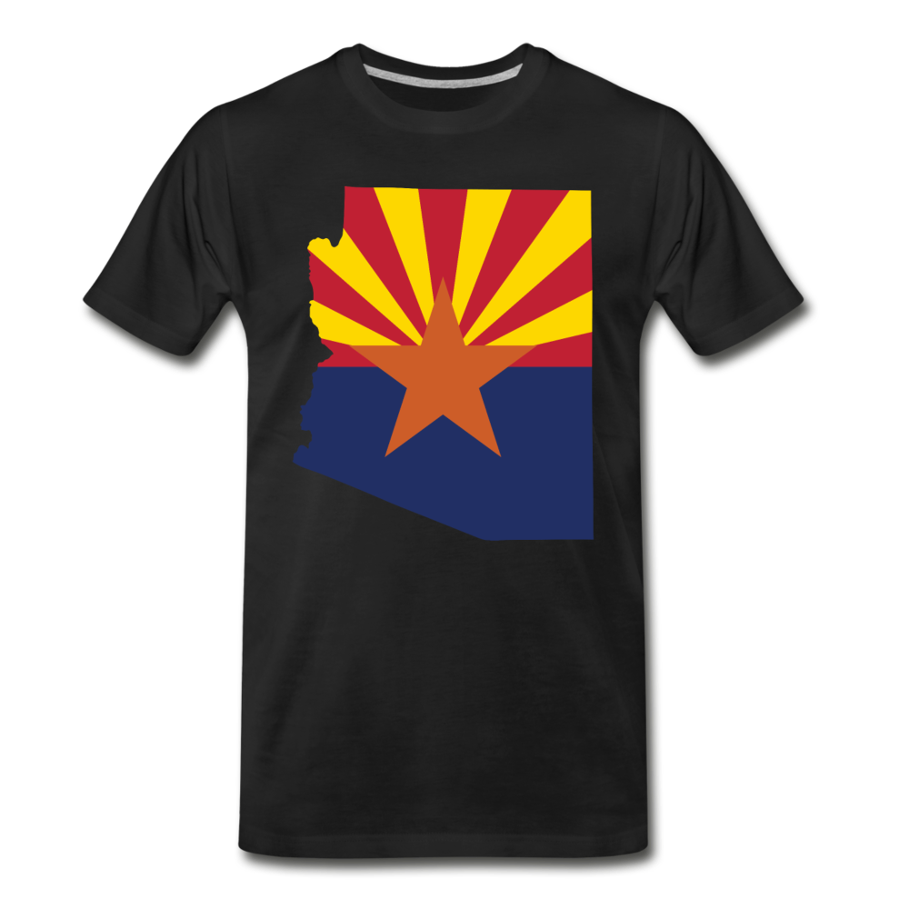 Arizona Info Map - Men's Premium T-Shirt - black