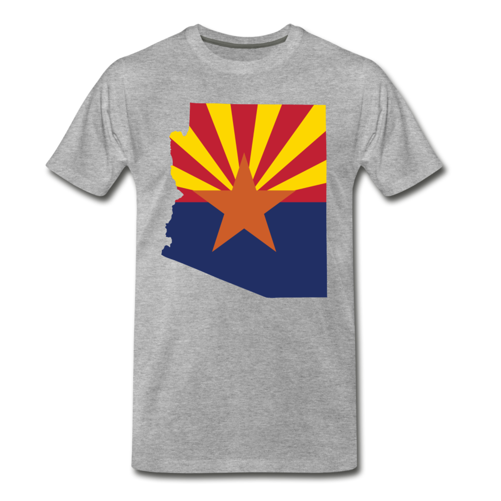 Arizona Info Map - Men's Premium T-Shirt - heather gray