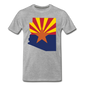 Arizona Info Map - Men's Premium T-Shirt - heather gray