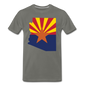 Arizona Info Map - Men's Premium T-Shirt - asphalt gray