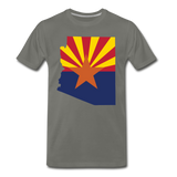 Arizona Info Map - Men's Premium T-Shirt - asphalt gray