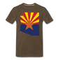 Arizona Info Map - Men's Premium T-Shirt - noble brown