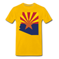 Arizona Info Map - Men's Premium T-Shirt - sun yellow