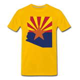 Arizona Info Map - Men's Premium T-Shirt - sun yellow