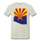 Arizona Info Map - Men's Premium T-Shirt - heather oatmeal