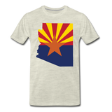 Arizona Info Map - Men's Premium T-Shirt - heather oatmeal